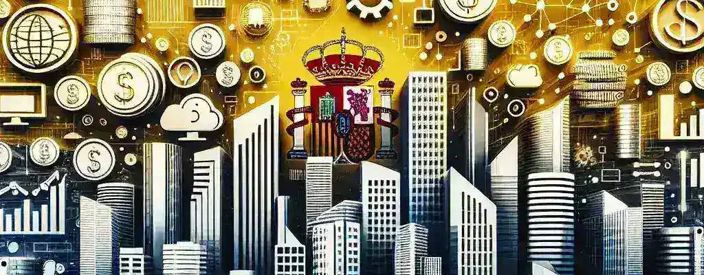 "Gráfico que muestra el crecimiento del sector fintech en España con cifras récord en financiación global en 2023."