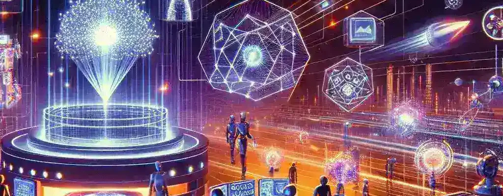 "Infografía sobre las tendencias tecnológicas de 2025, destacando avances en inteligencia artificial, blockchain y sostenibilidad, y su impacto en diversas industrias."