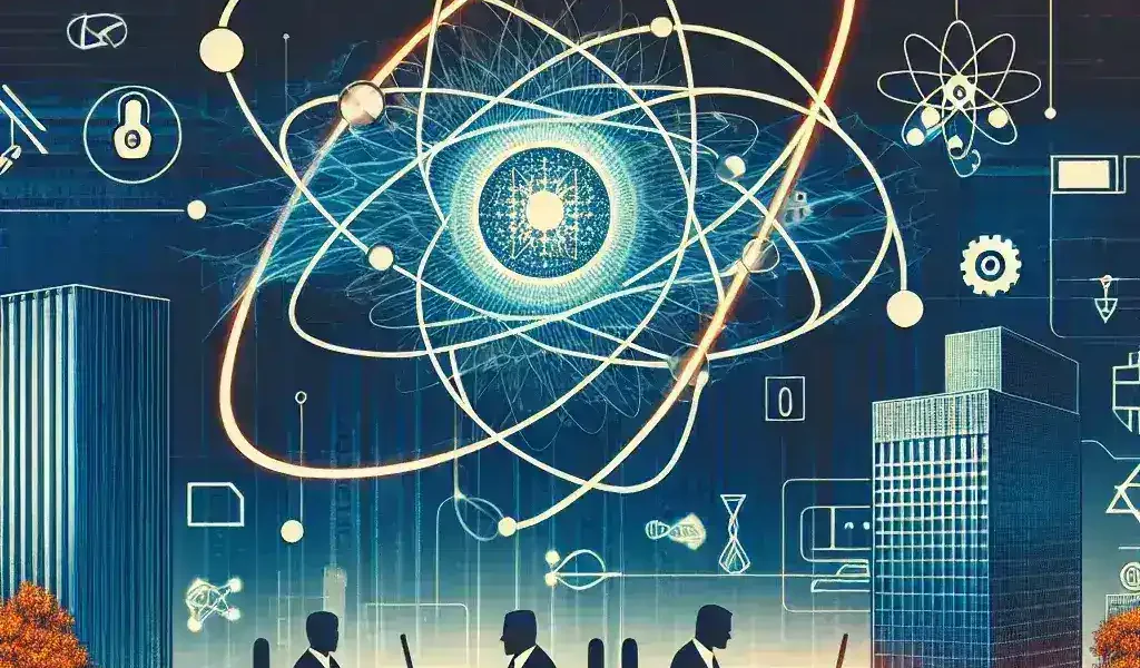 "Infraestructura nacional de criptografía post-cuántica: Gráficos ilustrativos y circuitos cuánticos destacando la seguridad avanzada en sistemas de información."